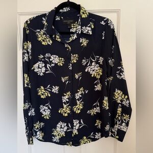 Banana Republic Navy Floral Shirt